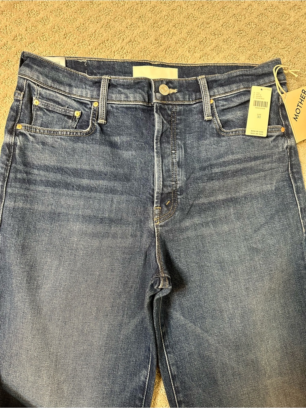 NWT sz 31 Mother Tomcat Roller Skimp mid rise wide leg wash Perfectly Imperfect - Picture 7 of 14